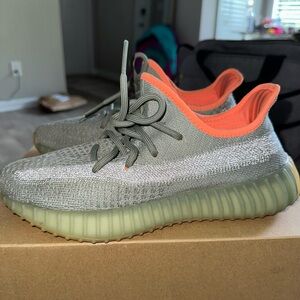 Adidas (Yeezys) Gray and Orange Sneakers